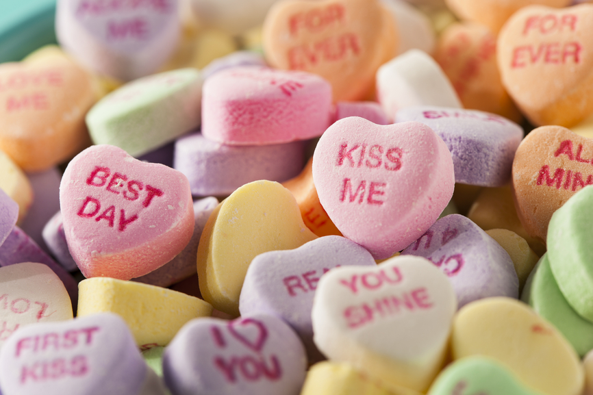 personalised candy hearts