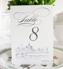 Indianapolis Skyline Table Numbers