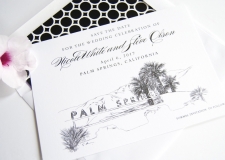 Palm Springs Sign Skyline Save the Date Cards