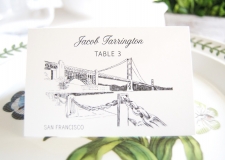 San Francisco Skyline Place Cards