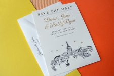 Trenton, New Jersey Skyline Save the Date Cards